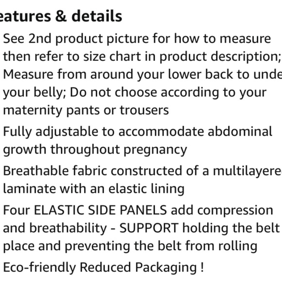 NWT Black Maternity back support Belt size Medium, Black - Picture 8 of 8